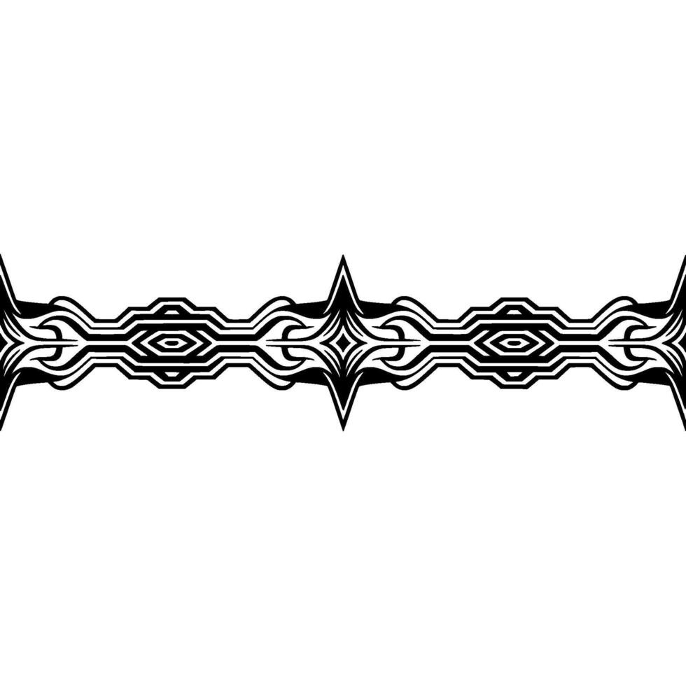 Elegant Geometric Ornament, Black and White vector