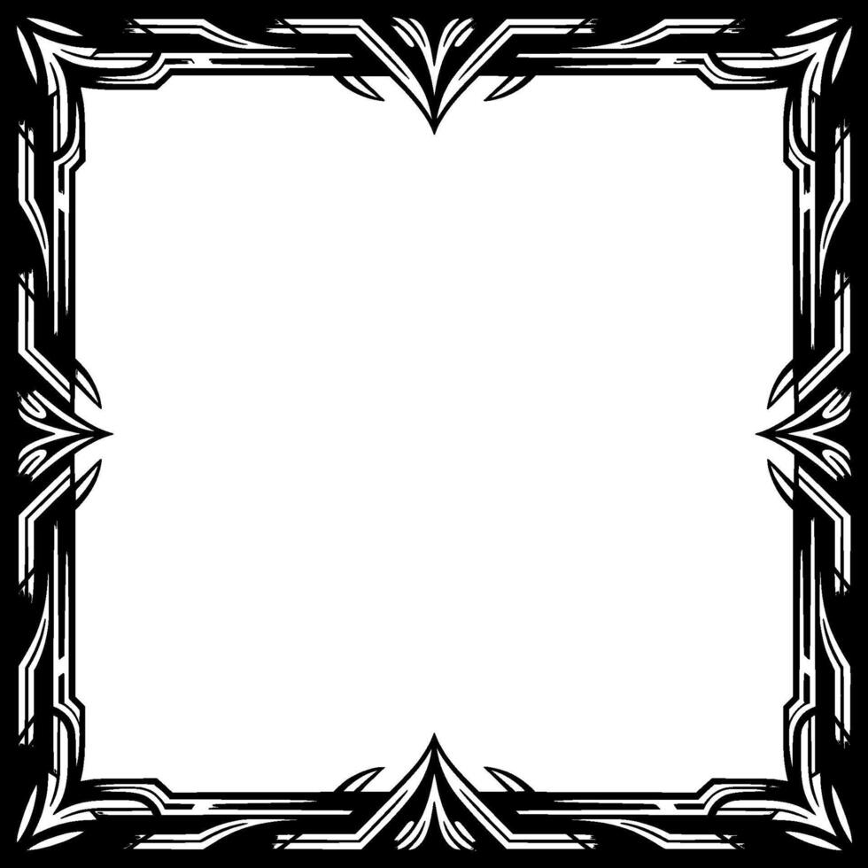 Abstract Art Deco Frame, Geometric Border With Blank Center vector