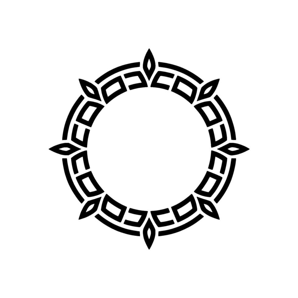 Geometric Circular Element in Black on White, Minimalist Style vector