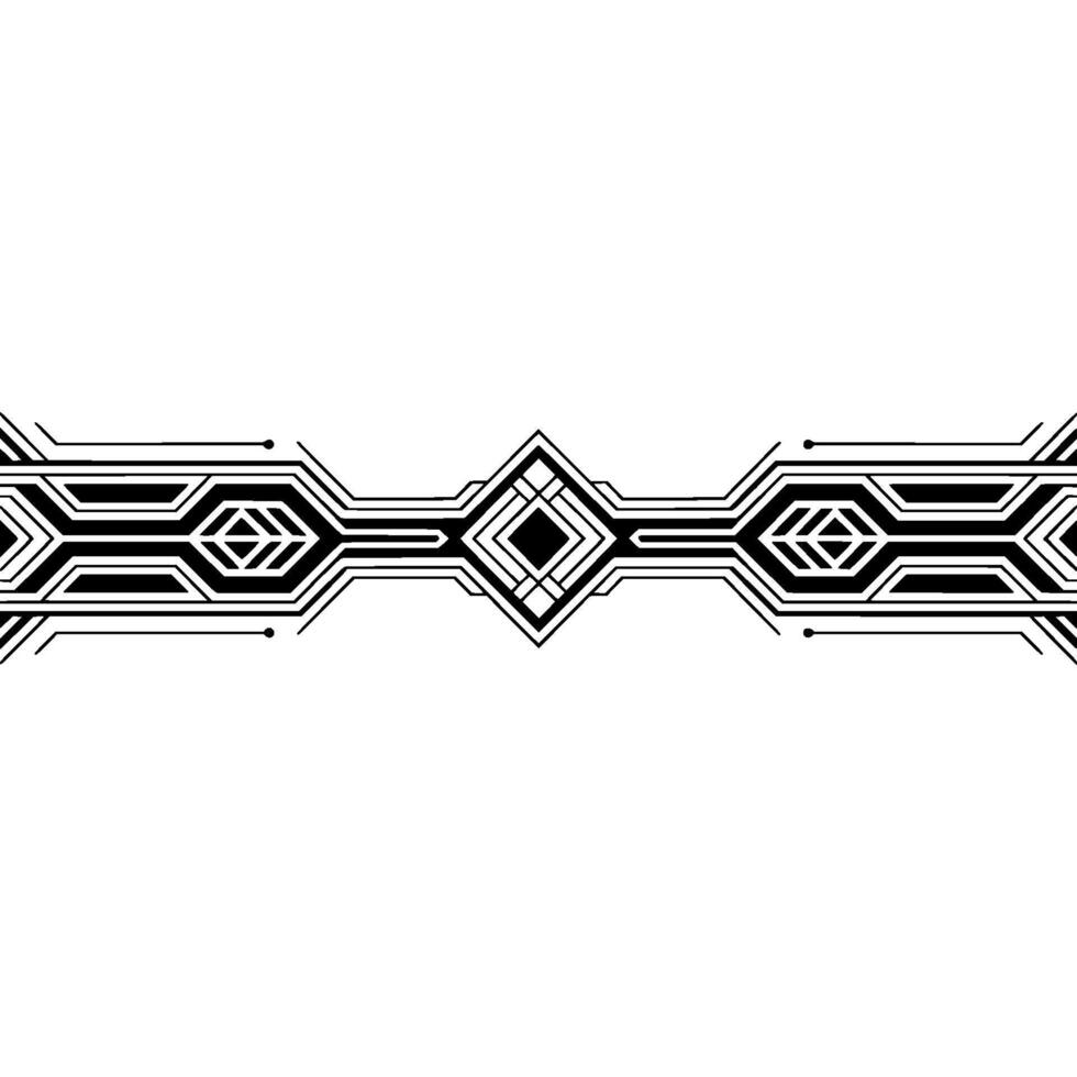 Geometric Art Deco Pattern in Black White on Light Grey Background vector