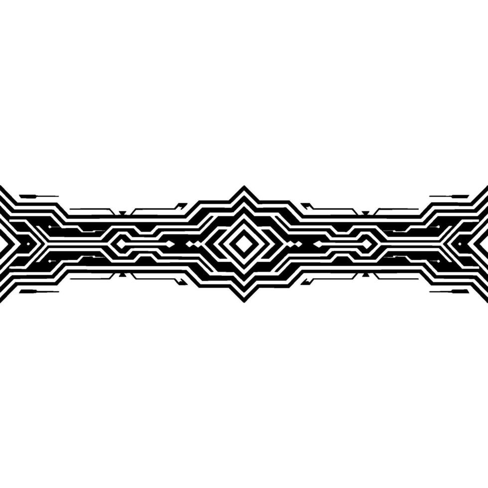 Abstract Tech Circuit Border on Gradient Background, Illustration vector