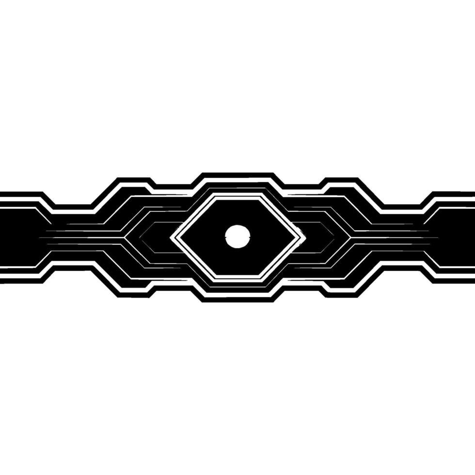 Futuristic Tech Background Black White Hexagon Center vector