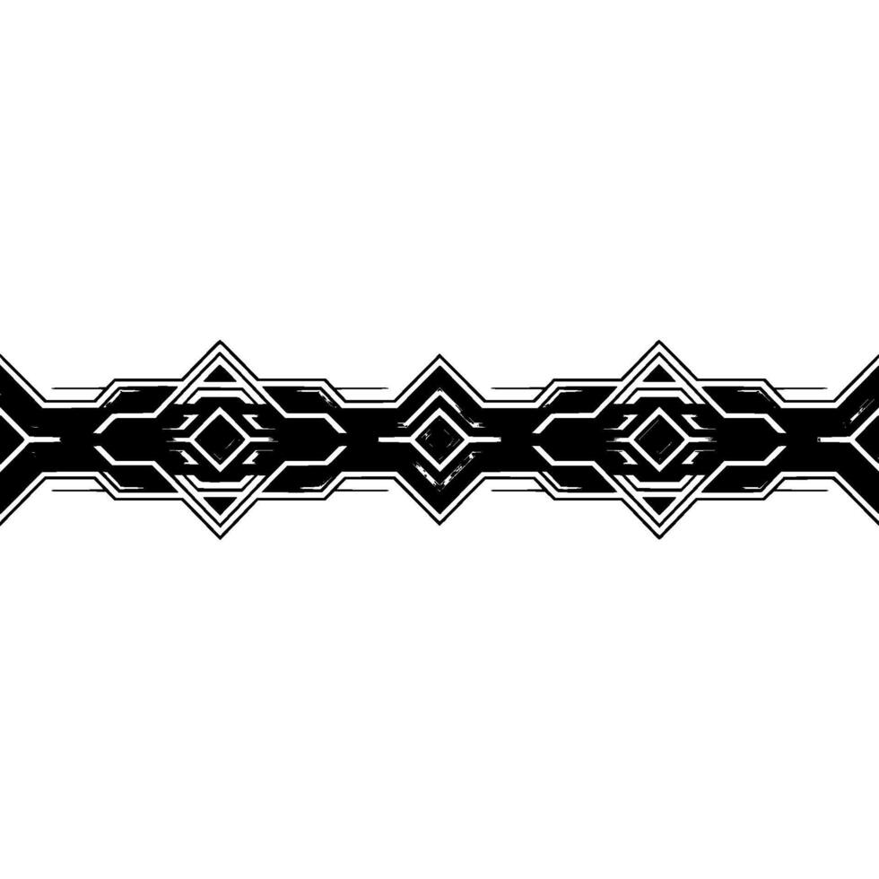 Geometric Art Deco Border, Black, Gray, and White Abstract vector