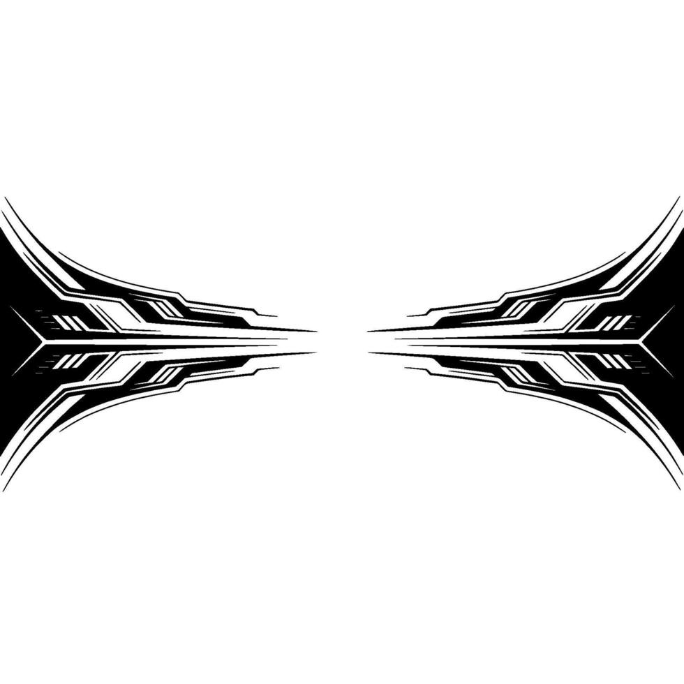 Futuristic Black Element, Abstract Tech Lines vector