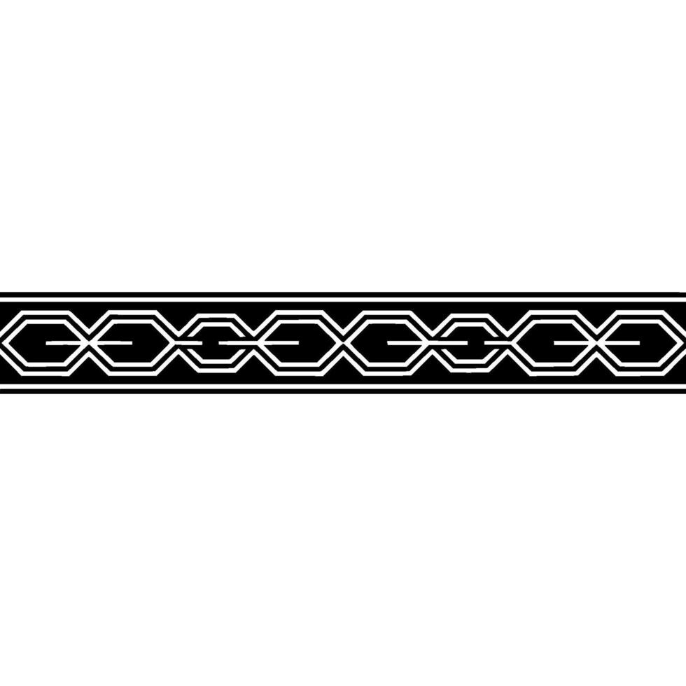 Geometric Border Pattern, Black White, Abstract, Elegant vector