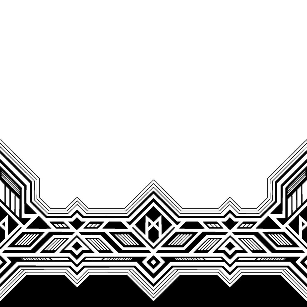 Geometric Border Black White Minimalist, Abstract Pattern vector