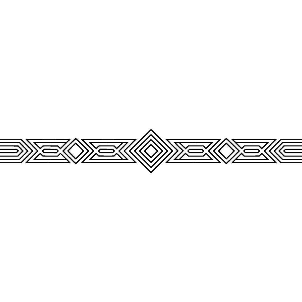 Geometric Line Pattern , Minimalist Black White Border, Abstract Decor vector