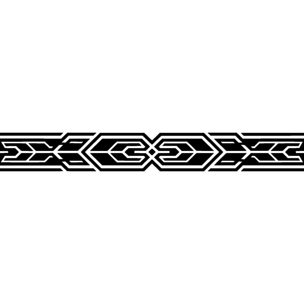 Geometric Black Band on White Background, Decorative Pattern vector