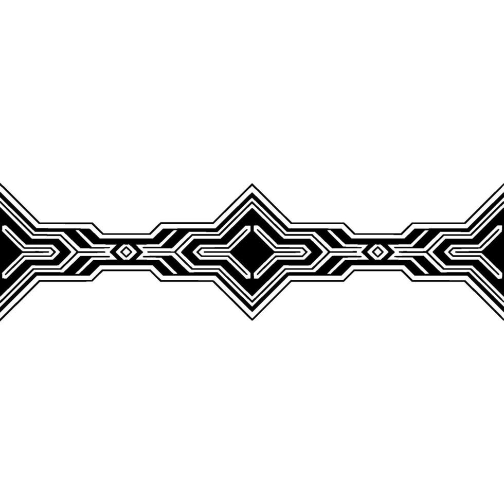 Geometric Black White Abstract Border Minimalist Modern vector
