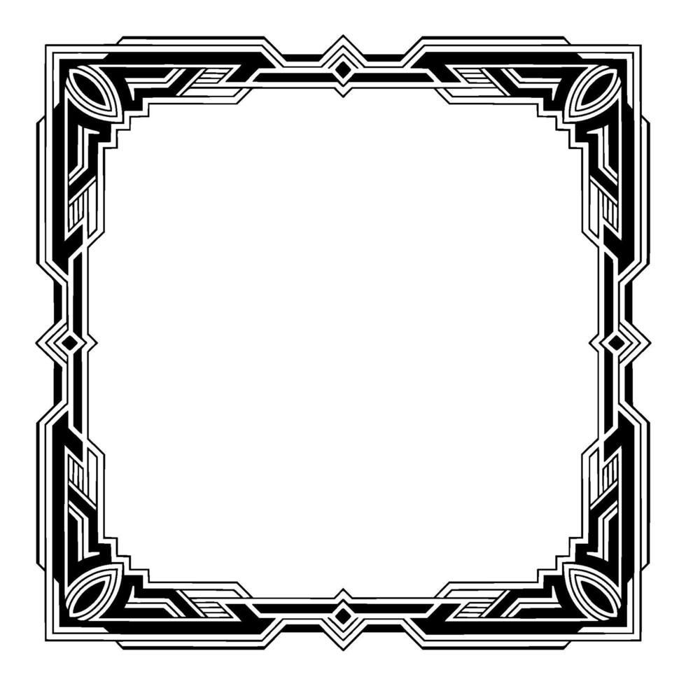 Art Deco Frame Geometric Border for Elegant vector