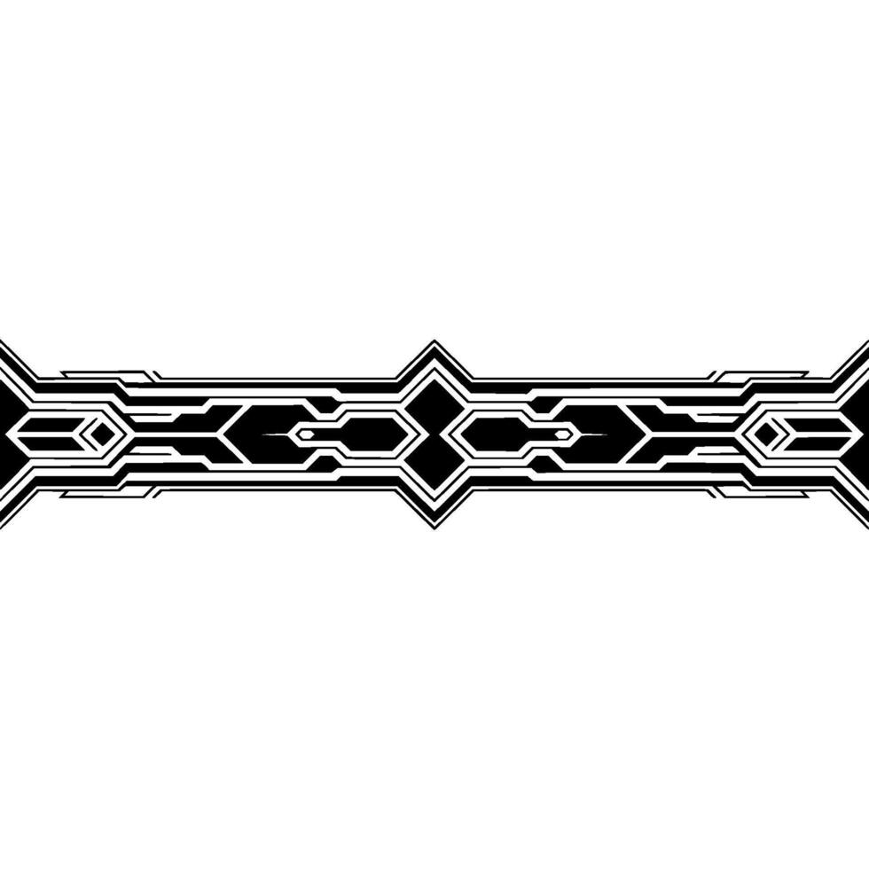 Tech Circuitry Border Modern Geometric on Light Grey vector