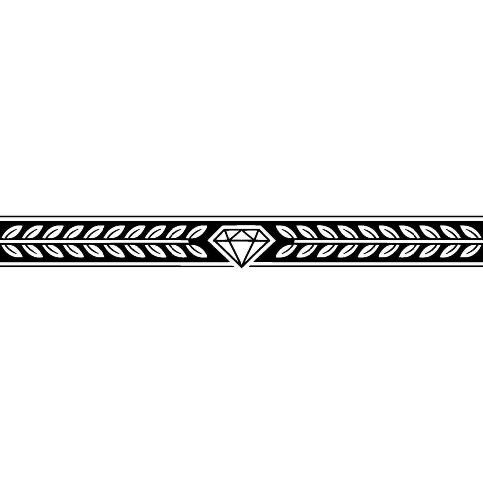 Diamond and Leaf Ornament Minimalist vector