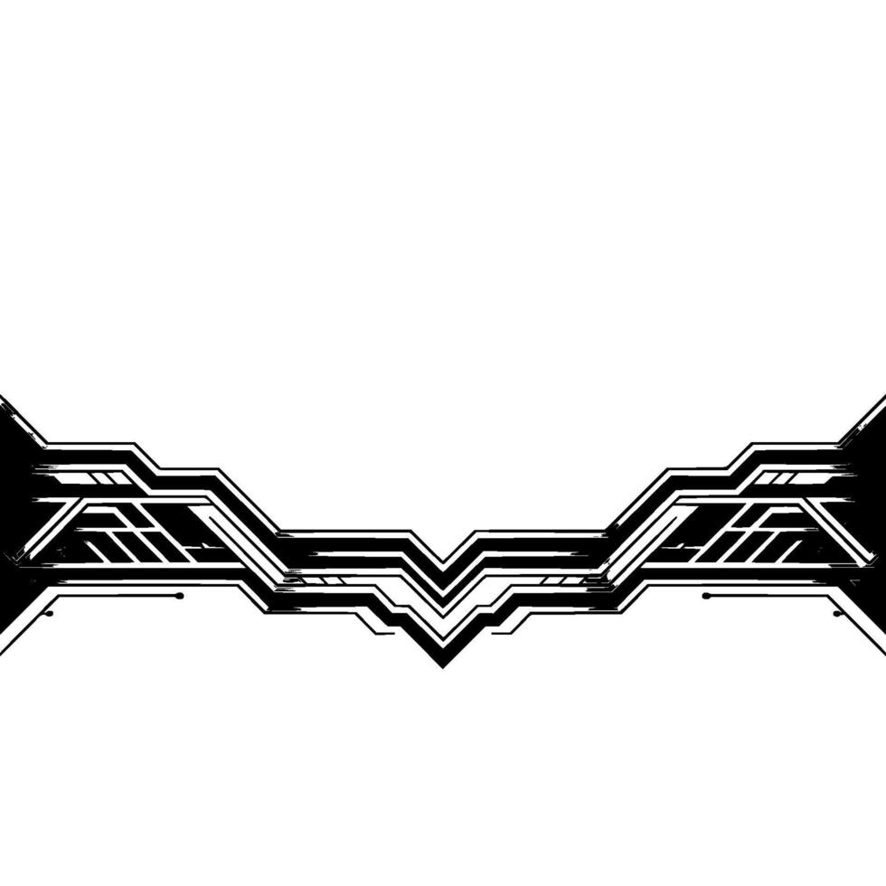Futuristic Silver and Black Circuitry on White Background vector