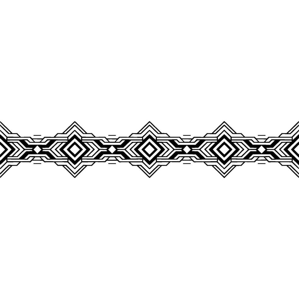 Geometric Line Art Border on White Background vector