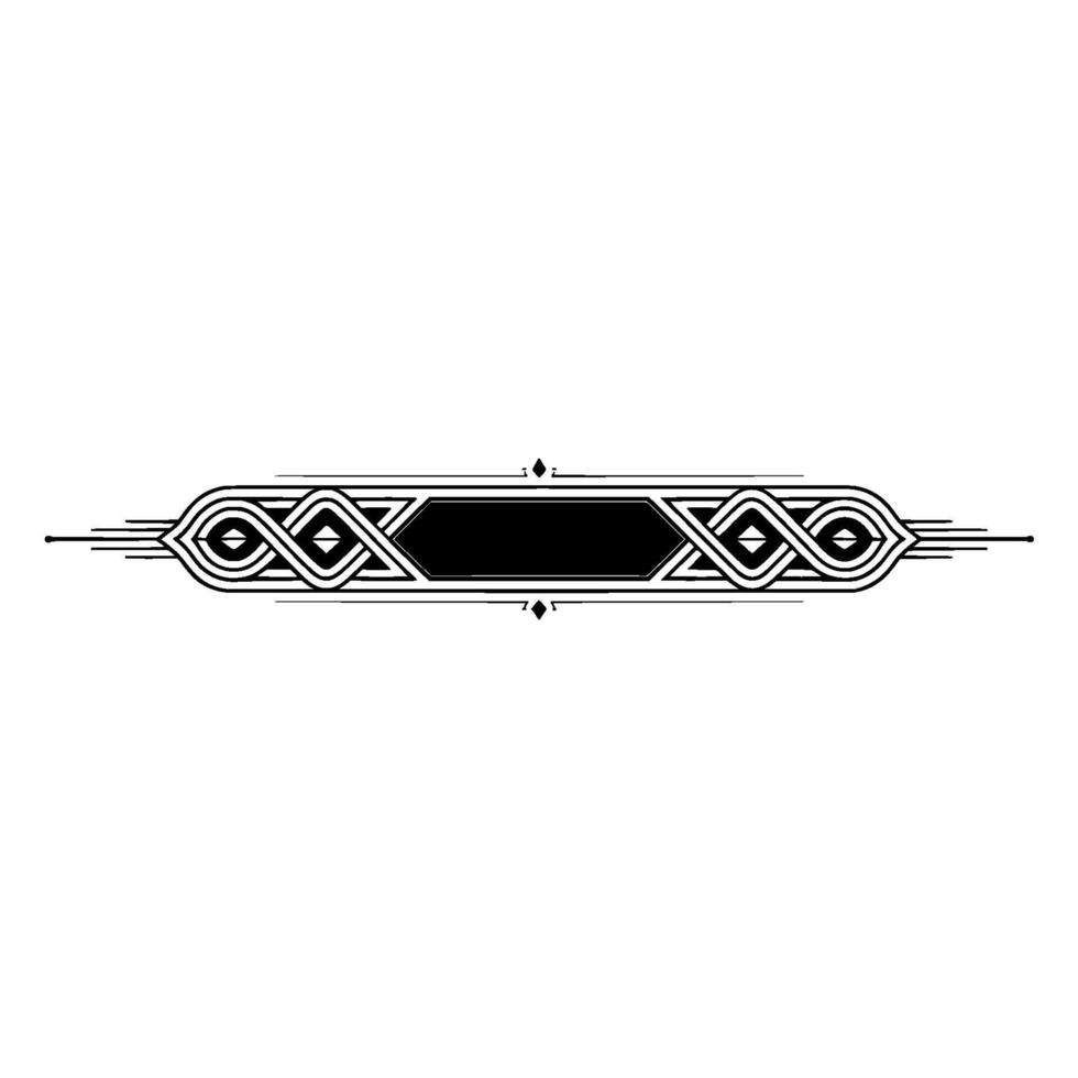 Art Deco Banner Black and White Geometric , Elegance vector