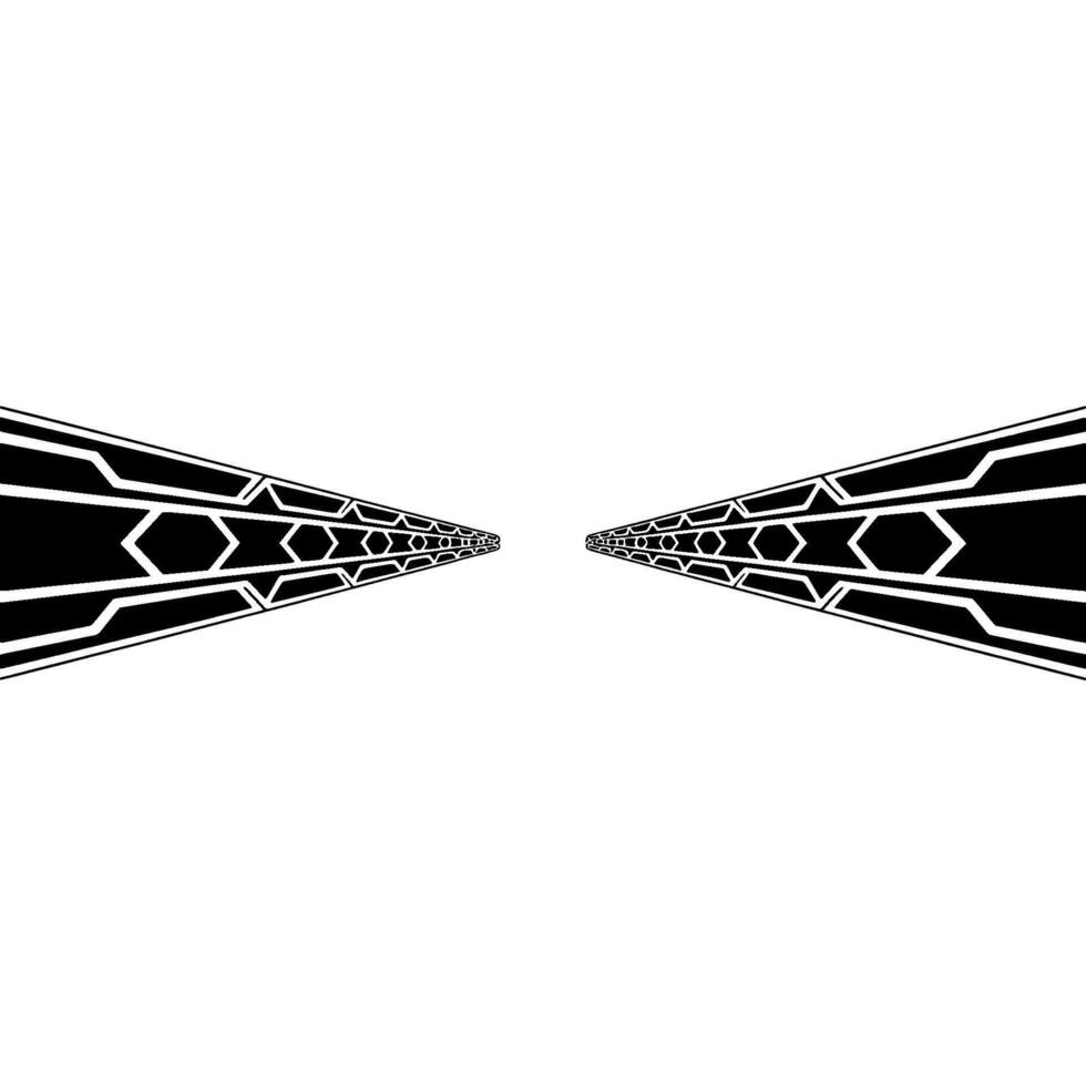 Abstract Geometric Perspective Black and White vector