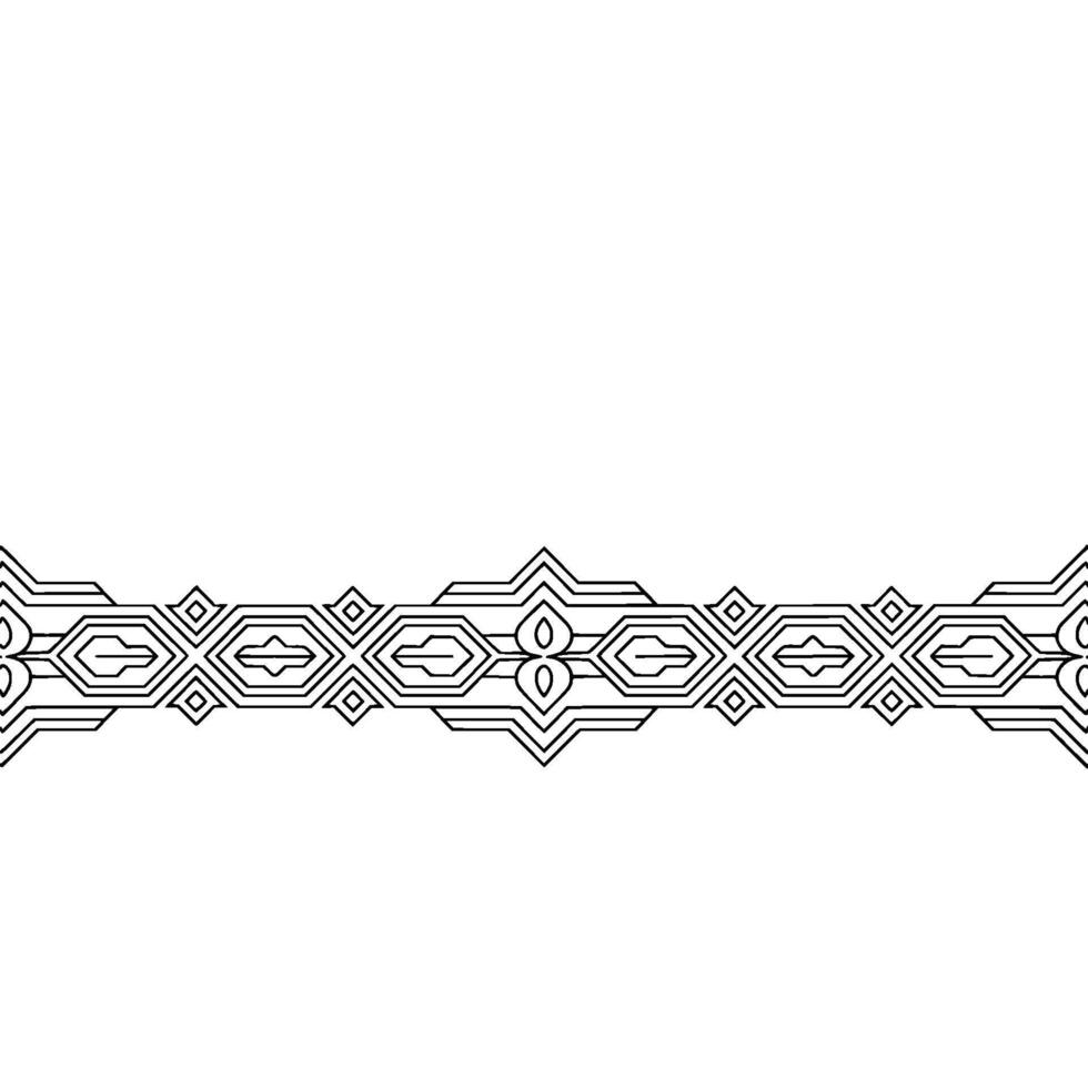 Geometric Line Art Border Ornament Modern, Elegant vector