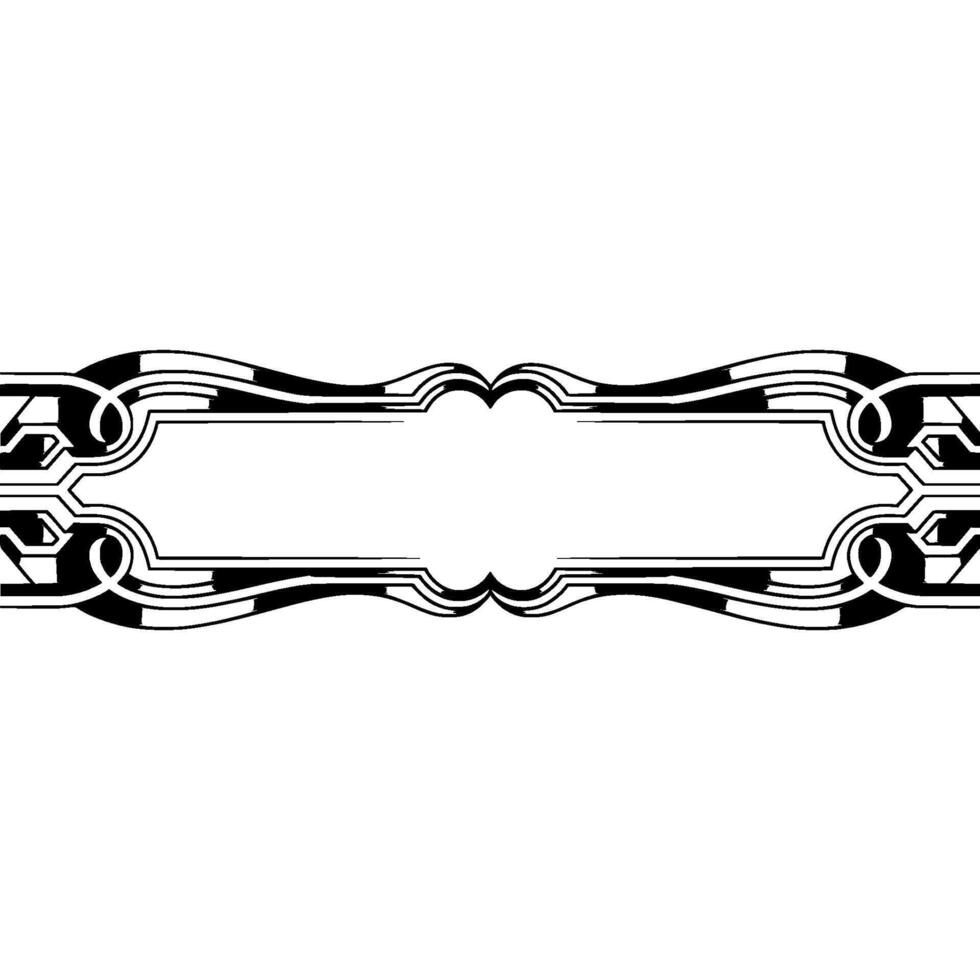 Elegant Silver Decorative Border With Blank Space vector