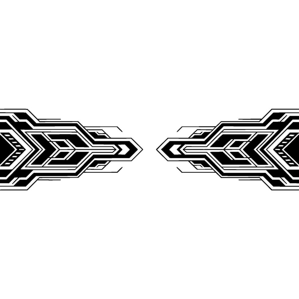 Abstract Geometric Minimalist Black White Tech Pattern vector