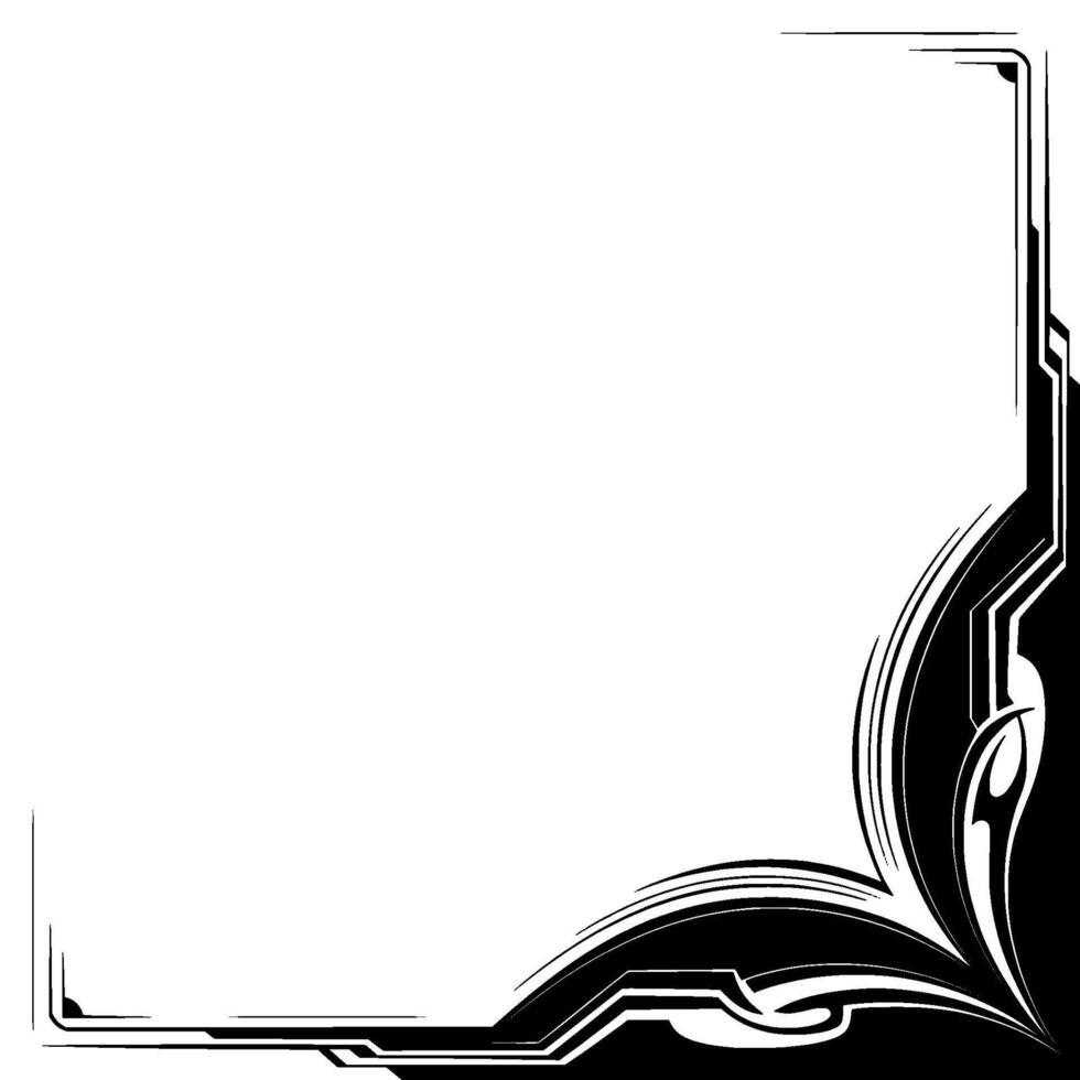 Black and White Ornamental Frame vector