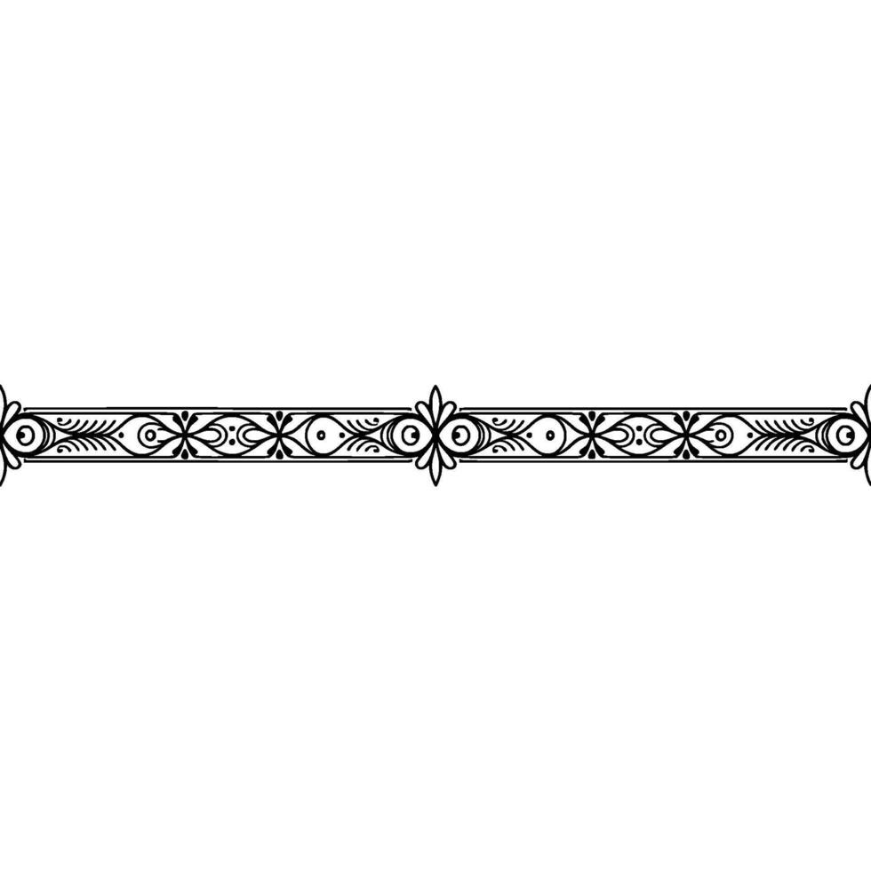 Elegant Black Ornamental Divider Decorative Element vector