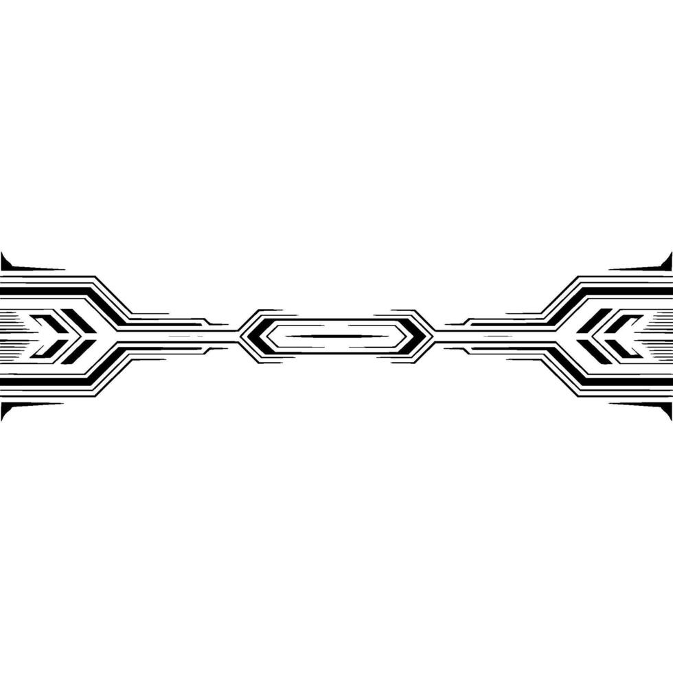Abstract Tech Border Element Modern, Minimalist vector