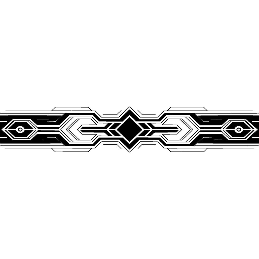 Geometric Line Art Border Modern Minimalist Element vector