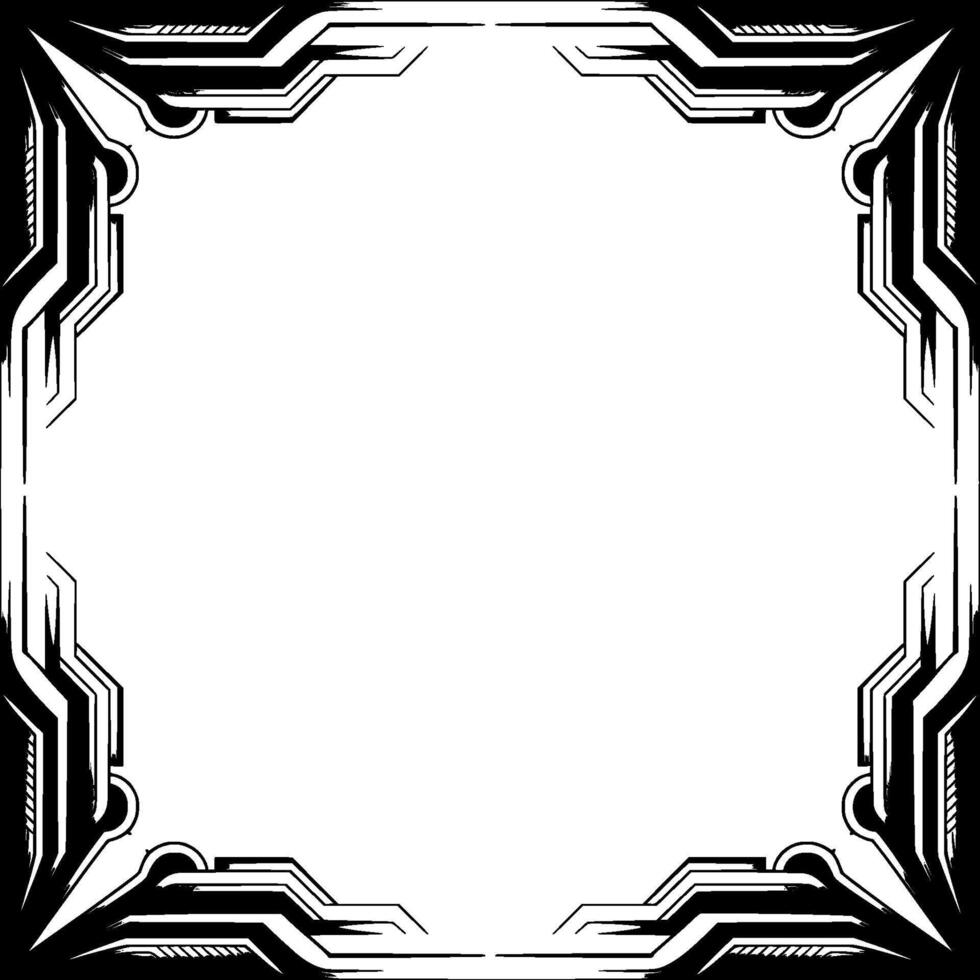 Art Deco Frame Border, Geometric Illustration, Blank Space for Text, Element vector