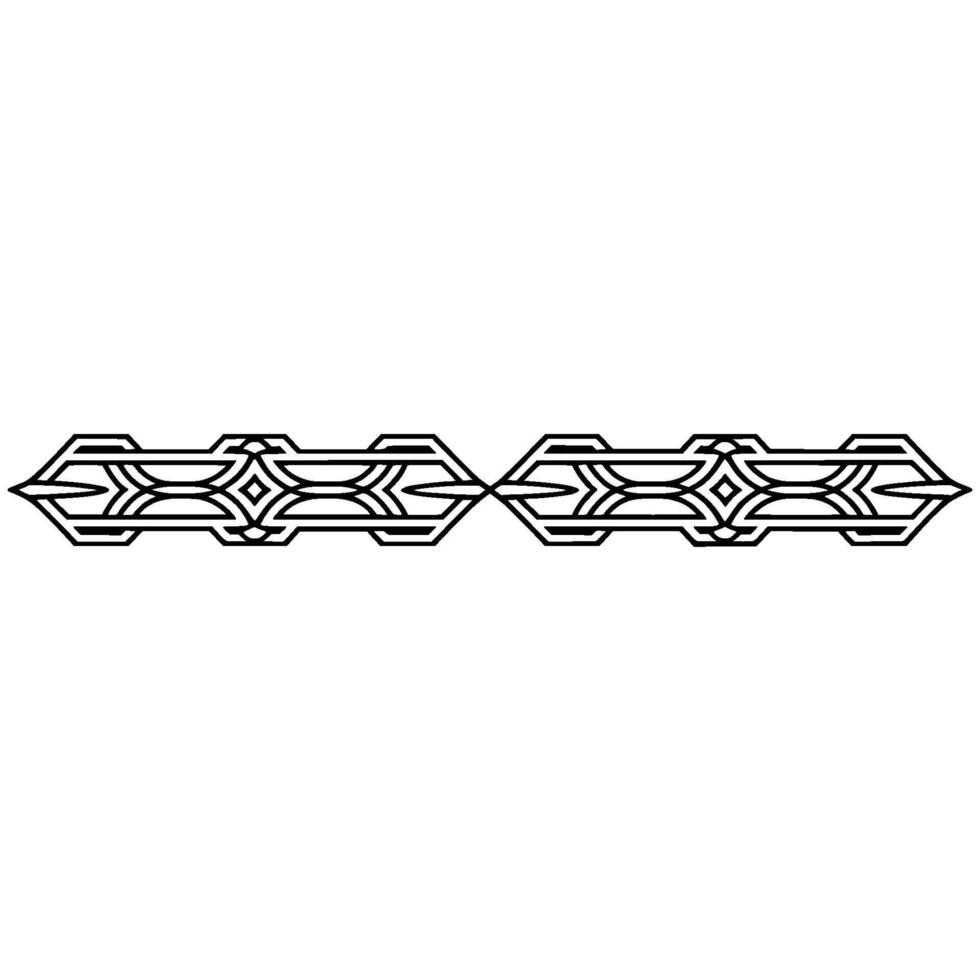 Geometric Border , Line Art, Decorative Element vector