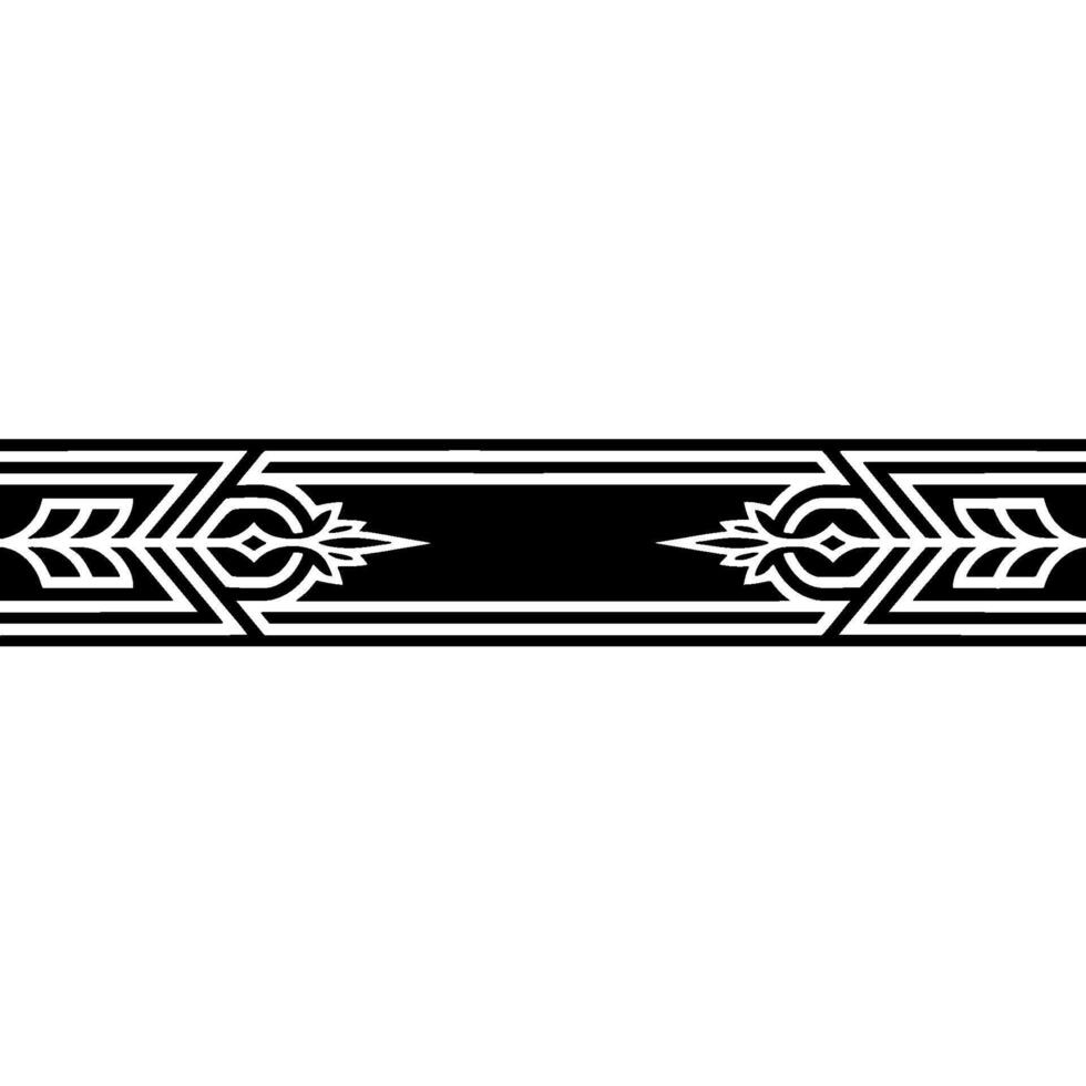 Elegant Black and White Patterned Border vector