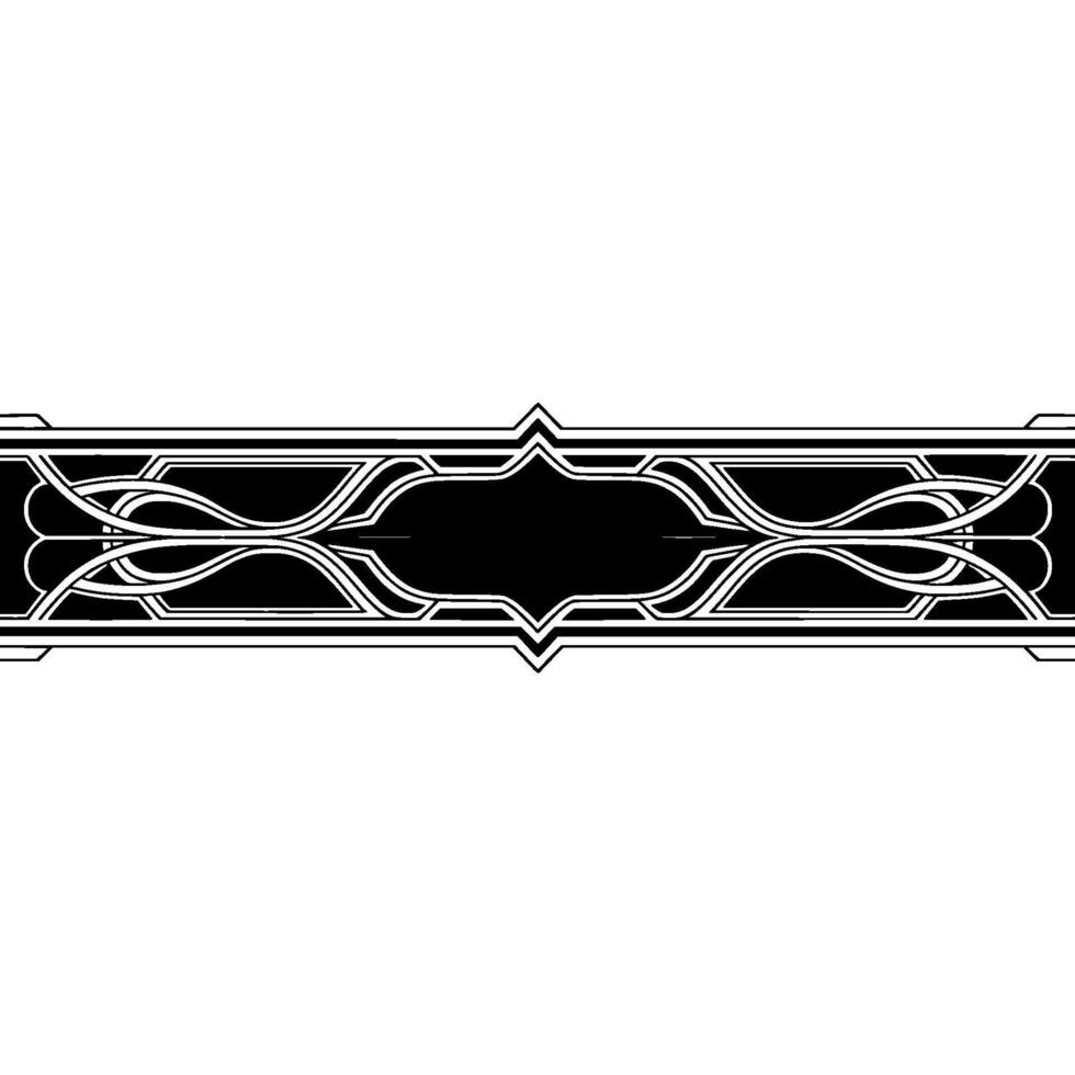 Elegant Black and White Art Deco Frame vector