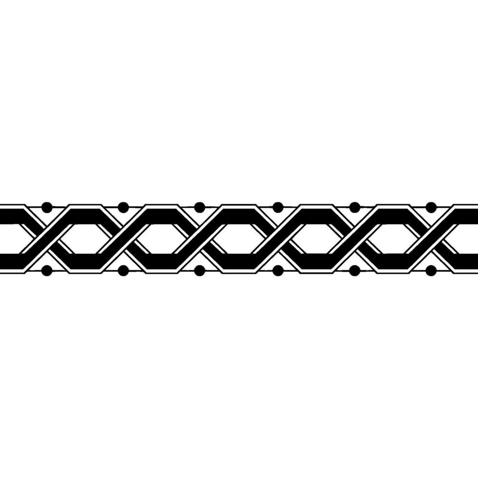Interwoven Geometric Pattern on White Background Minimalist vector