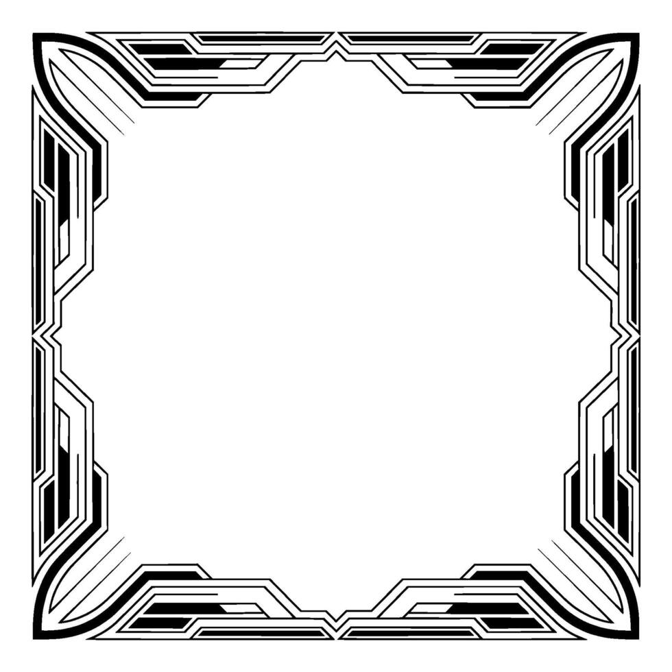 Art Deco Frame, Geometric Border, Elegant Element, Minimalist vector