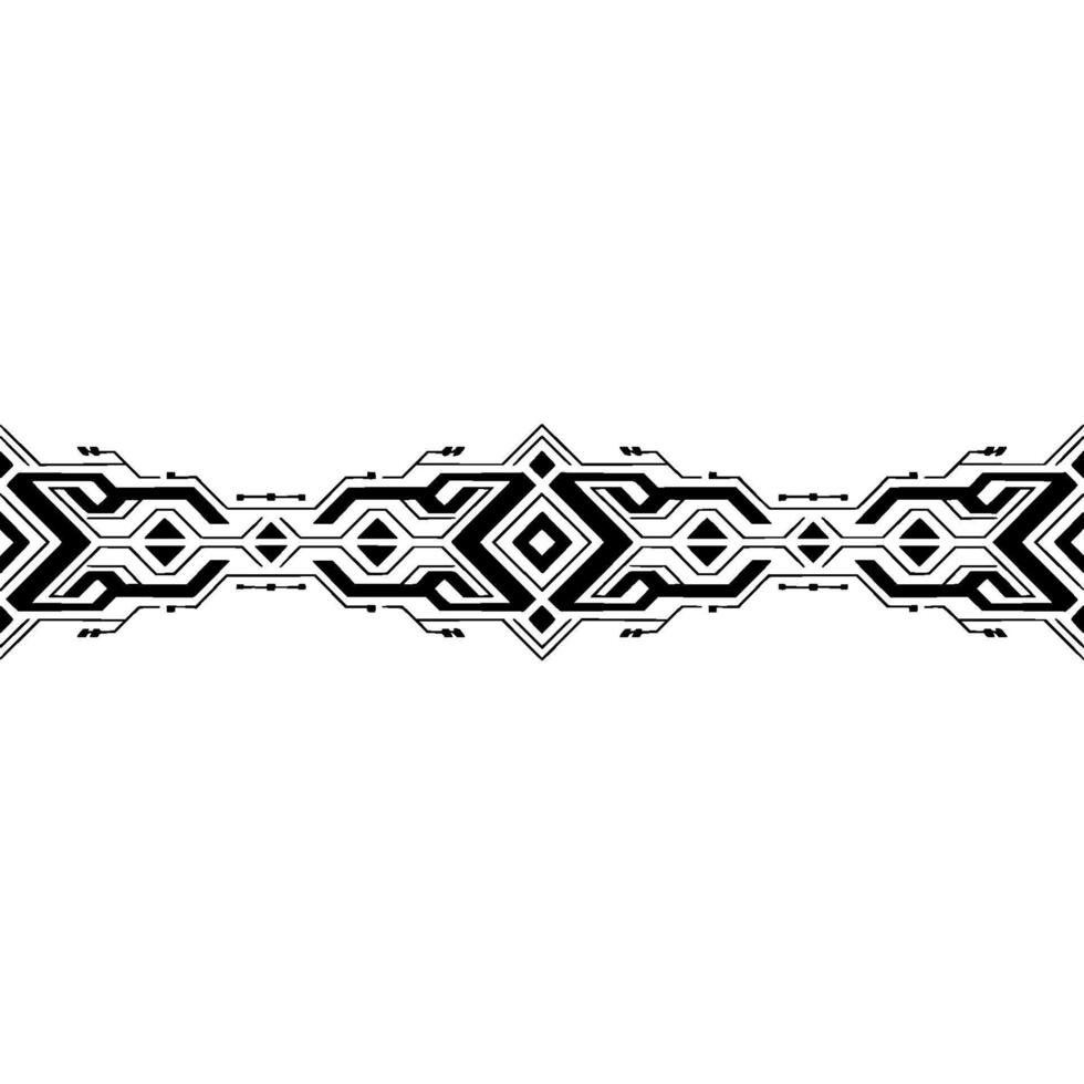 Geometric Abstract Border, Black and White for Modern Backgrounds vector