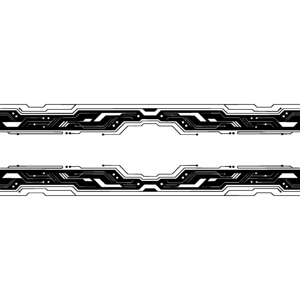 Futuristic Circuit Board Element on Grayscale Background vector