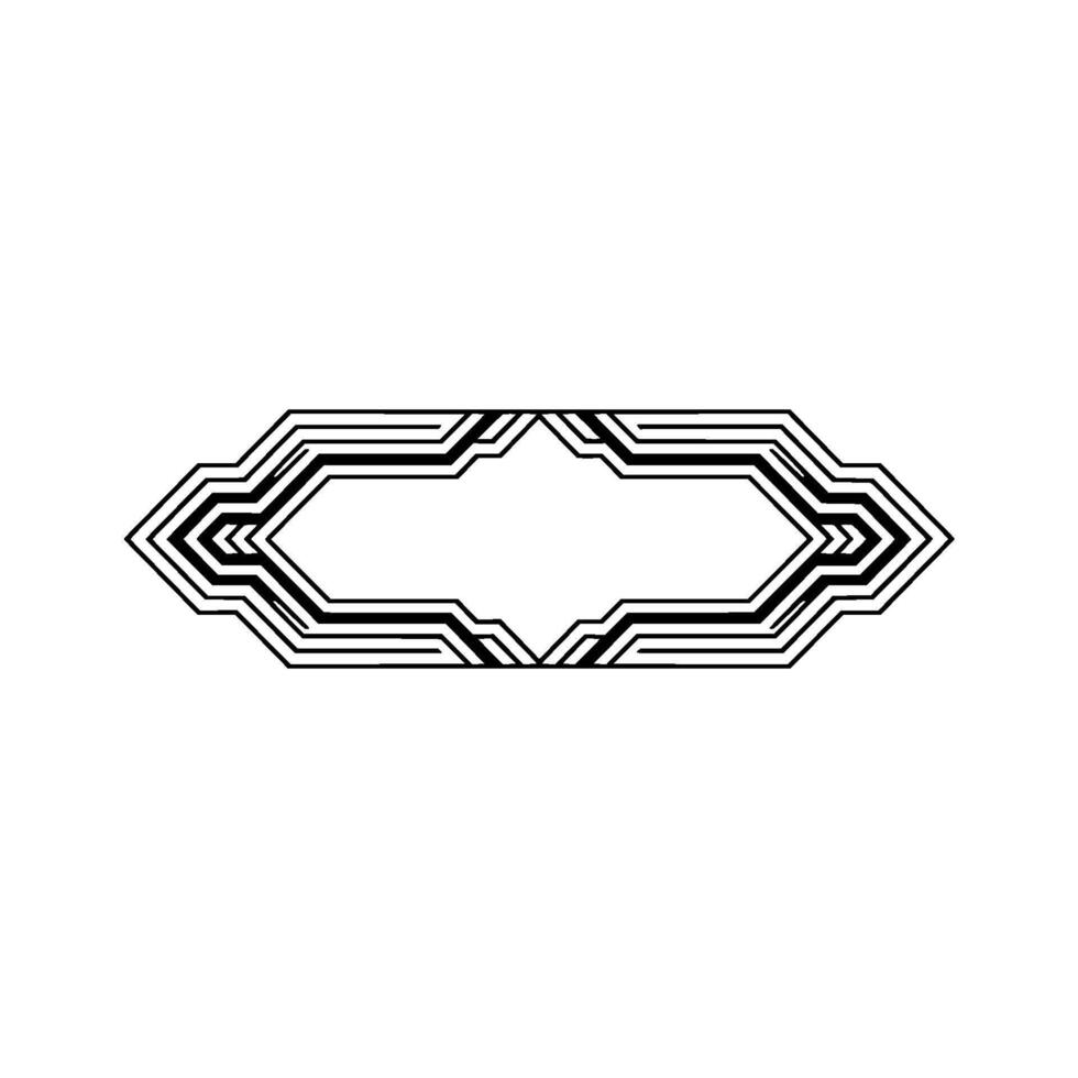Geometric Frame, Black and White, Abstract for Logos, Templates, and Branding vector