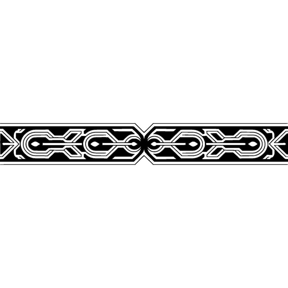 Geometric Ornament Band, Minimalist Black and White vector