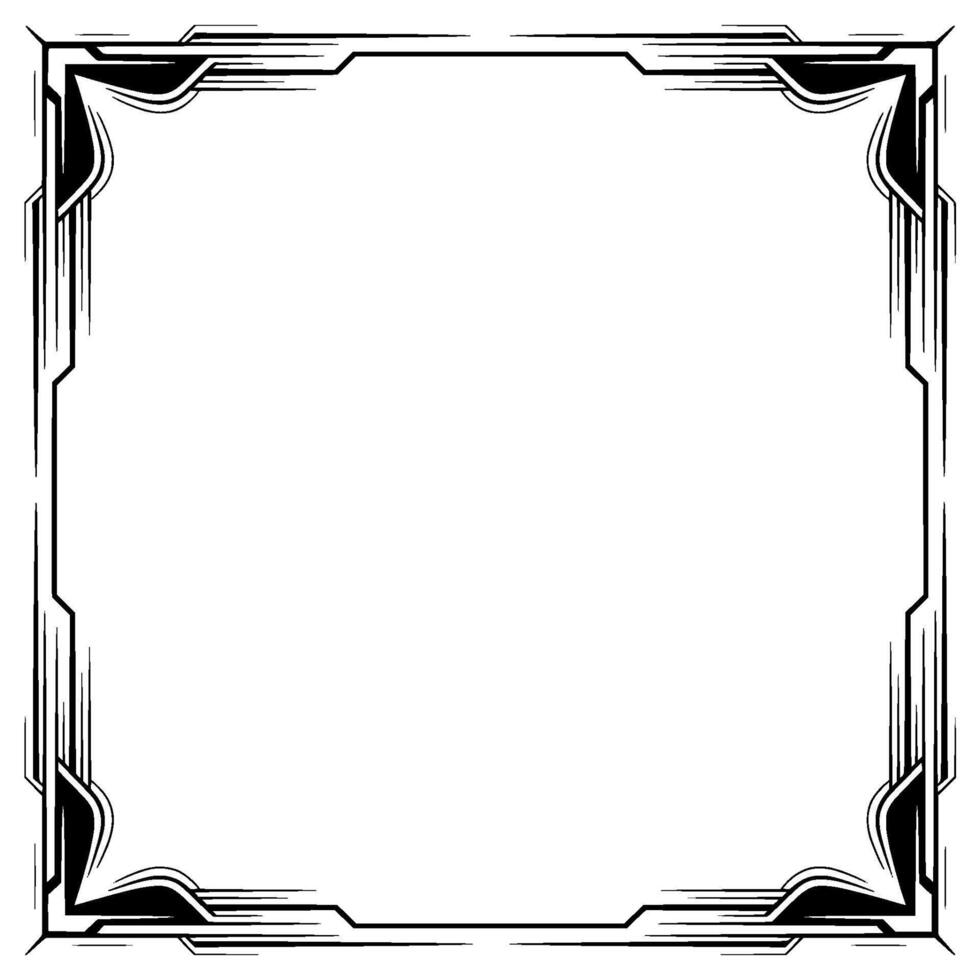 Art Deco Frame Modern Geometric , Invitation Border, White Space vector