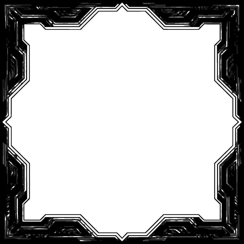 Art Deco Frame Template Geometric , Monochrome, Empty Space vector