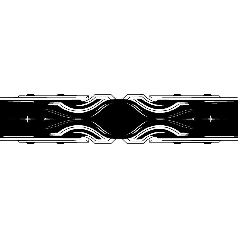 Futuristic Abstract in Black and Silver on White Background vector