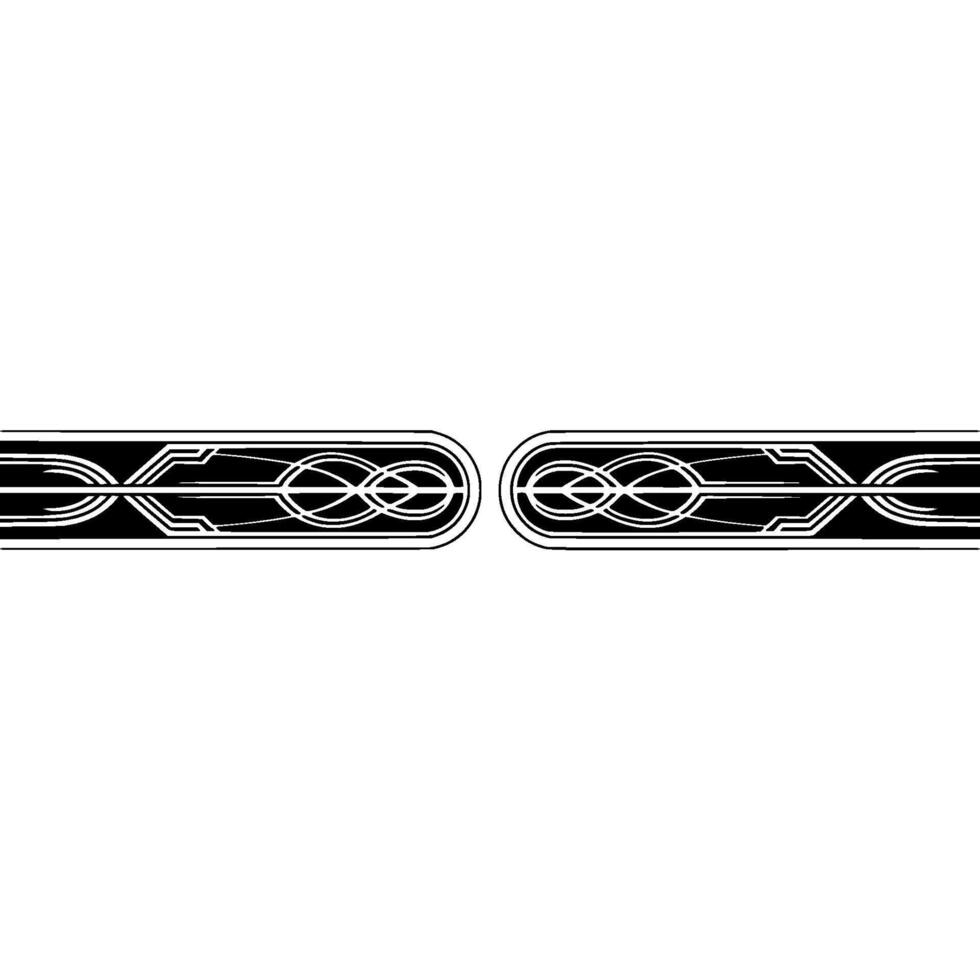 Abstract Geometric Art Deco Divider Element, White Background vector