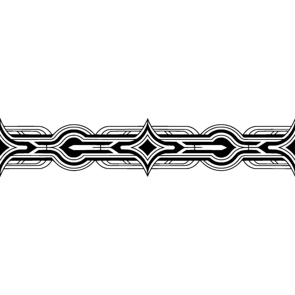 Minimalist Art Deco Border, Black and White, Geometric Pattern, Elegance vector