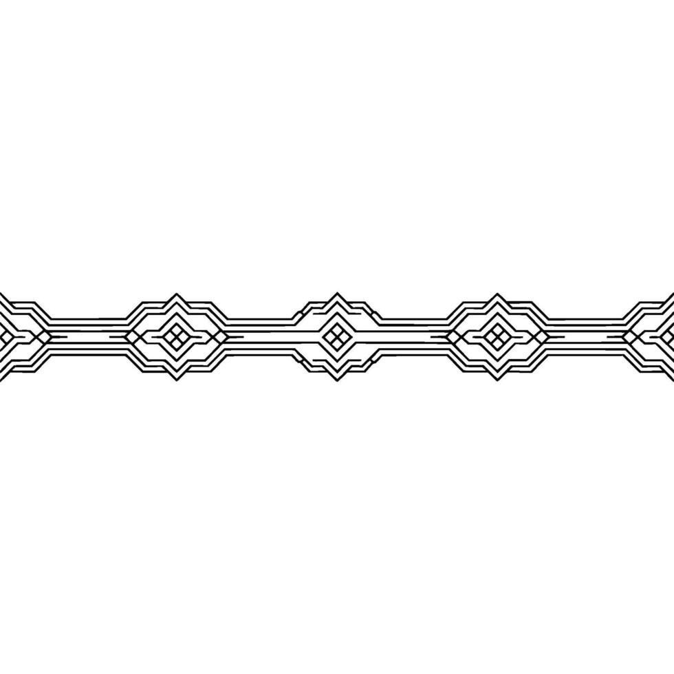 Geometric Line Pattern on White, Minimalist Border vector