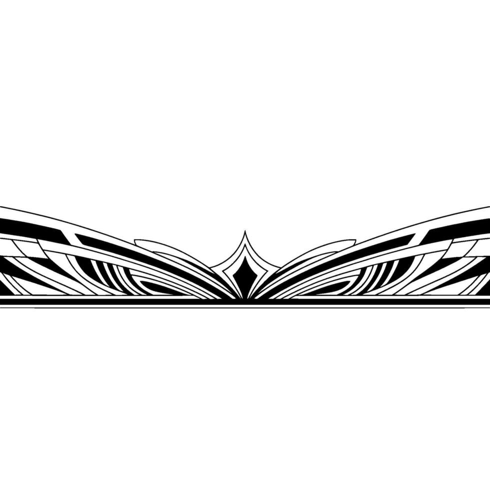 Art Deco Border Geometric Black and White on Gradient Background vector