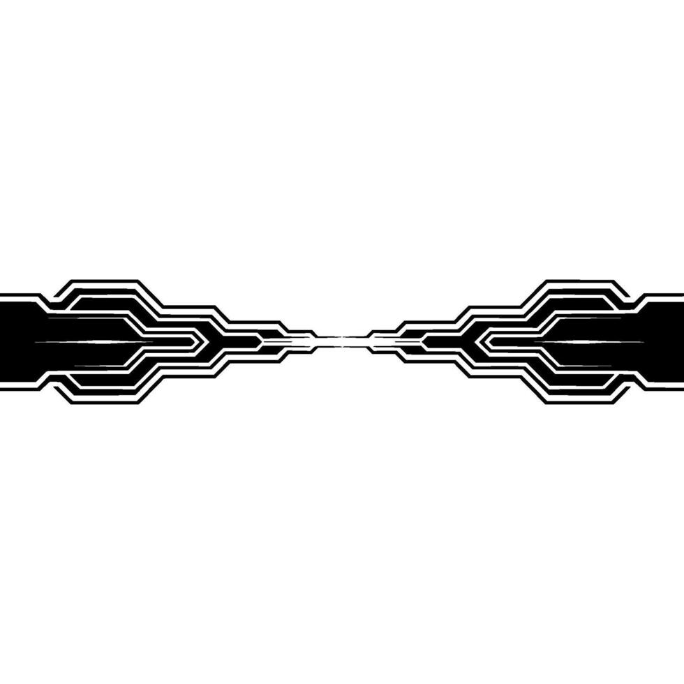 Abstract Tech Line Futuristic Black White Background vector