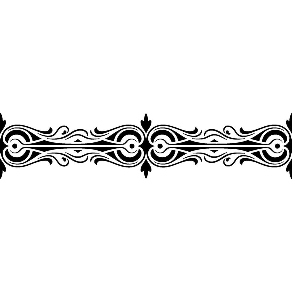 Ornate Black Border , Ornament on Gradient Background vector