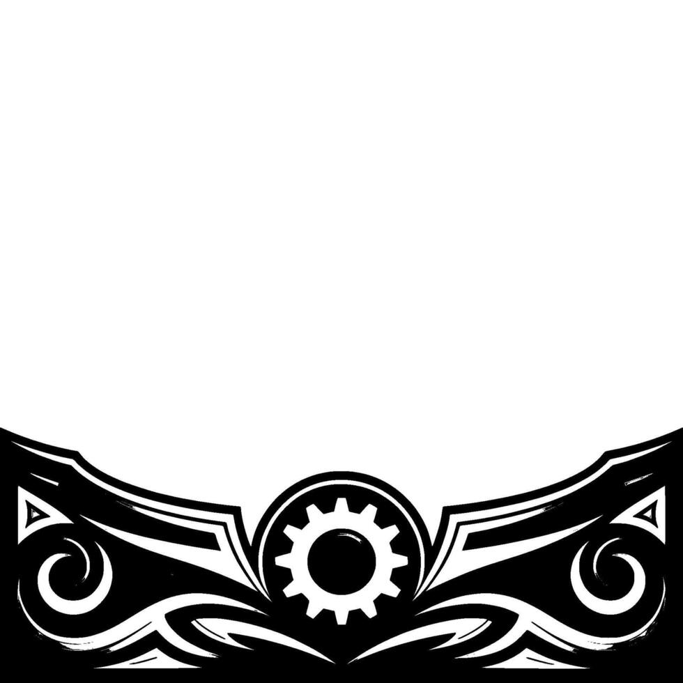 Mechanical Gears Tribal Abstract Industrial vector