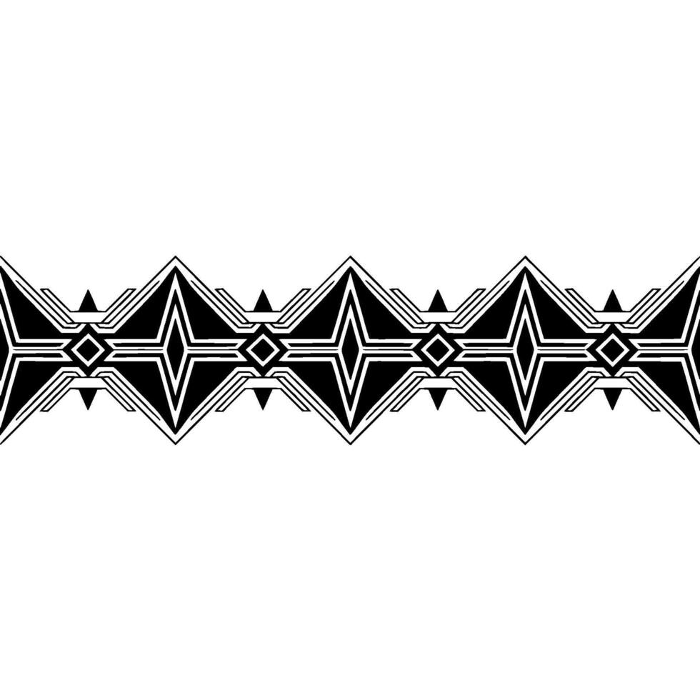 Art Deco Border, Geometric Pattern, Black and White, Modern vector