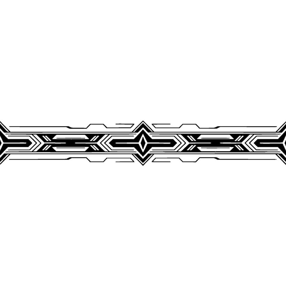 Futuristic Tech Ornament on White Background vector