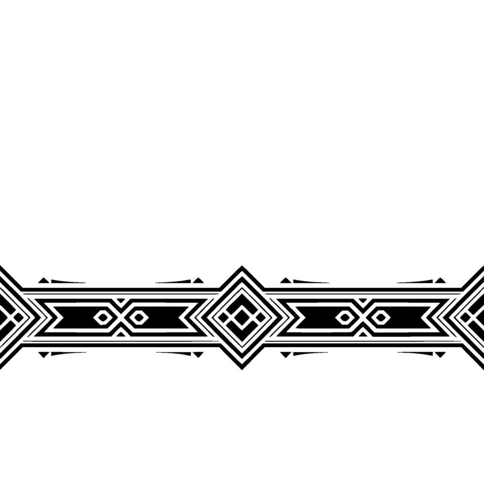 Geometric Black Border on White Background Decorative Element vector